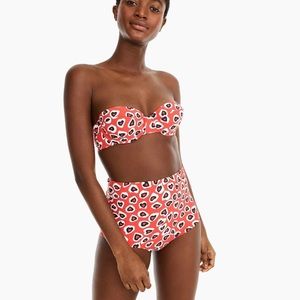 NWT J. Crew Hearts High Waisted Bikini Bottom